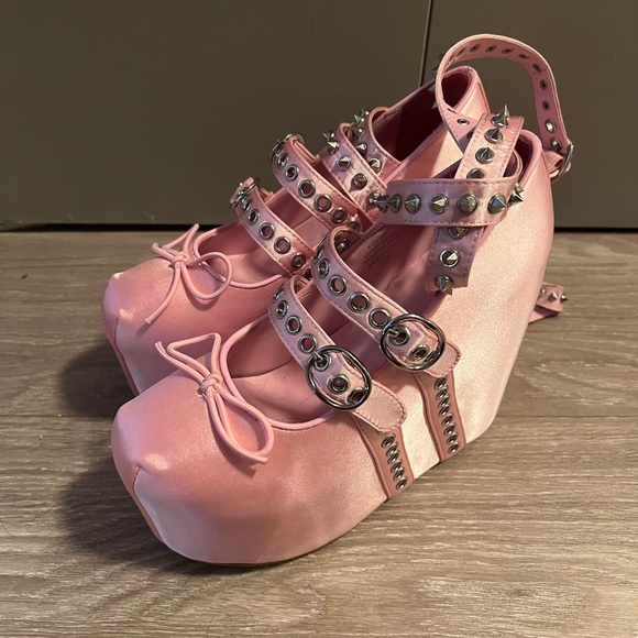 Dolls Kill Shoes New Dolls Kill Platform Satin Ballerina Heels